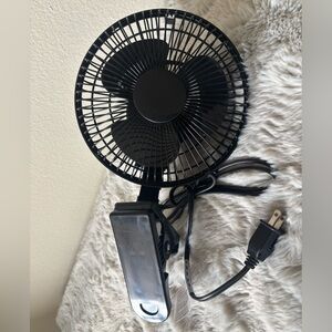 7” Black Clip-On Desk Fan
